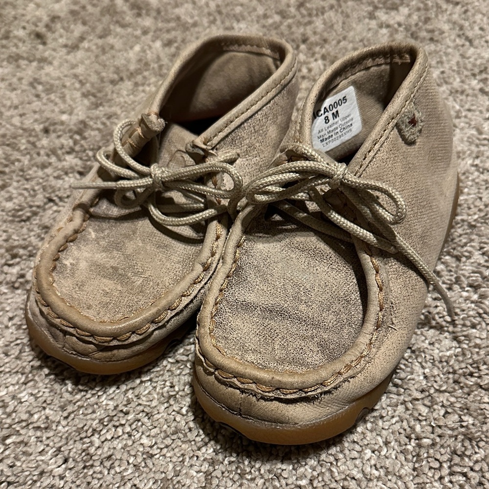 Twisted X Kids Tan Moccasins